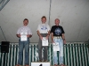 10000m: Siegerehrung der Altersklasse M50, von links Heinrich Ochs, Klaus Kirschner und Bernd Mehring